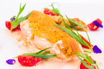 Suprême de poulet jaune rôti, sauce Sambre et Meuse