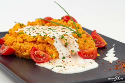 Risotto au ‘Nduja et crème de burrata (Épicé !)